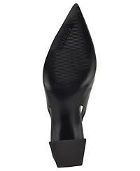 Guess Women's Sinya Leather Block Heel Slingback Pumps