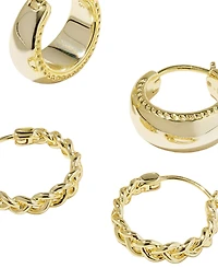 Kendra Scott 14k Gold-Plated 2-Pc. Gabriella Huggie Earrings Set