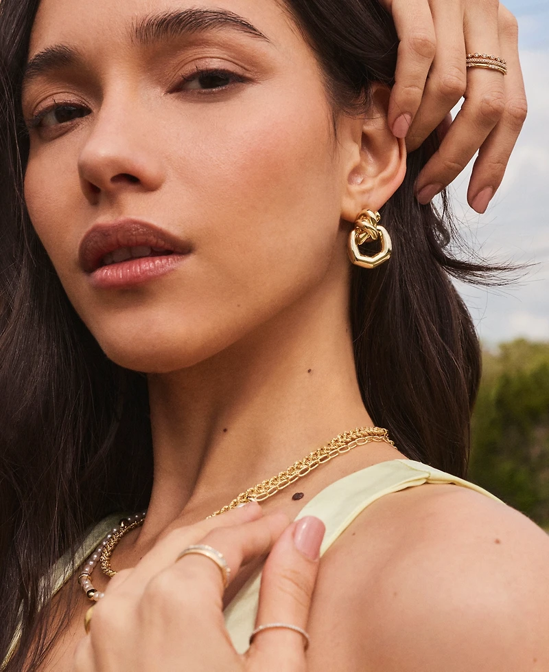 Kendra Scott Metal Plated Parker Knot Open Frame Earrings
