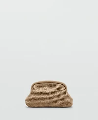 Mango Women's Natural Fiber Clutch Bag