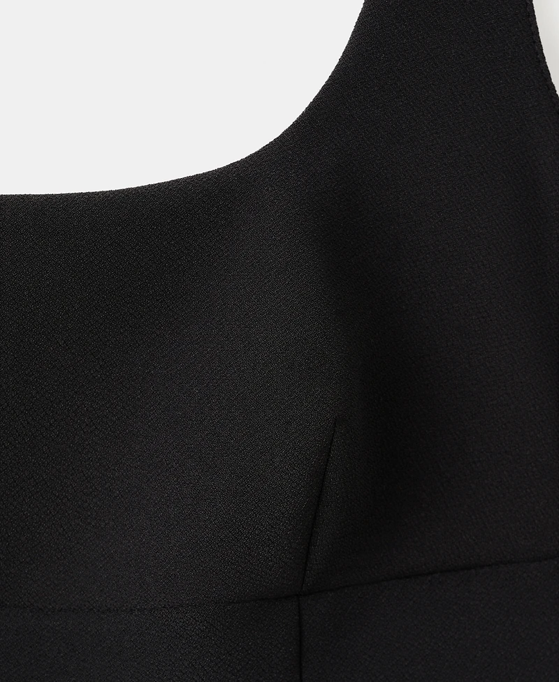 Mango Women's Straight-Neckline Fitted Dress