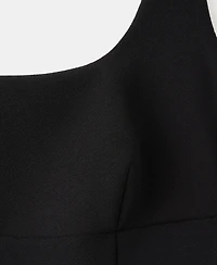 Mango Women's Straight-Neckline Fitted Dress