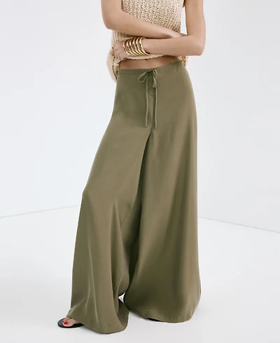 Mango Women's High-Rise Wide Leg Pants