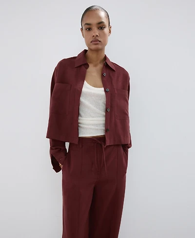 Mango Women's Straight-Fit Lyocell Pants