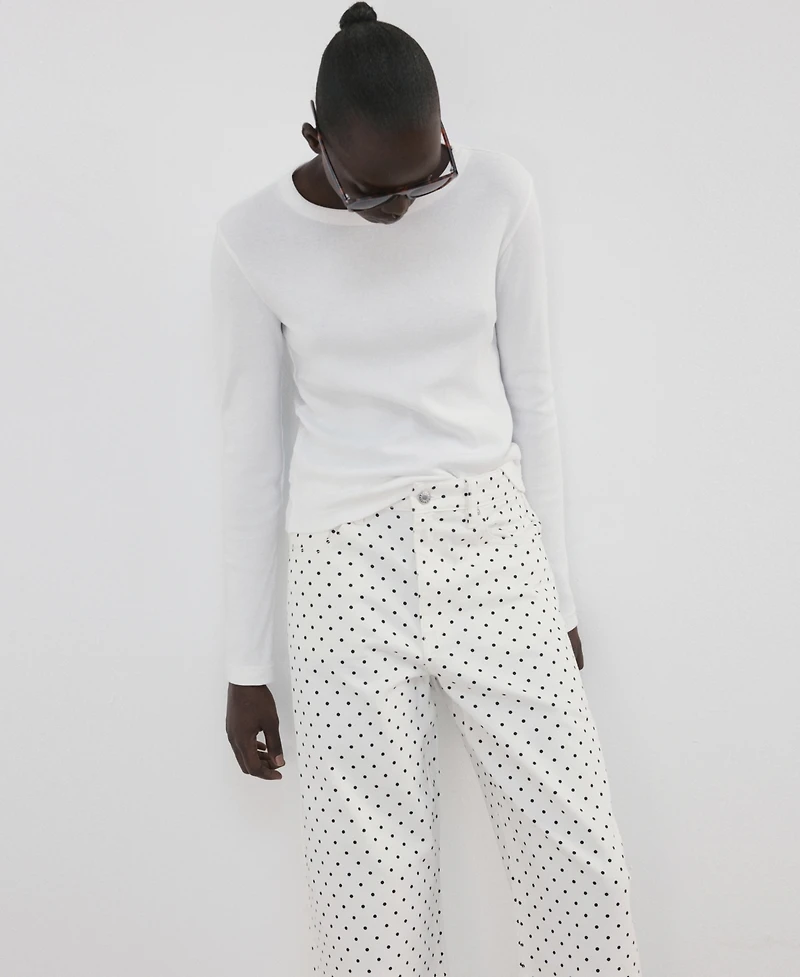Mango Women's Polka Dot Balloon Jeans