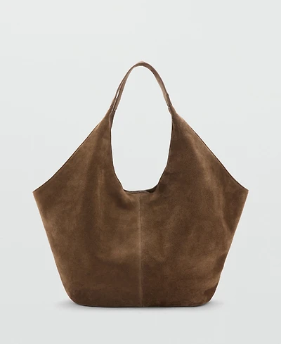 Mango Women's Suede Shoulder Bag
