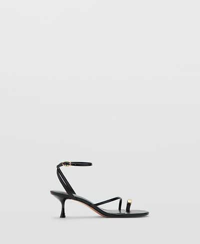 Mango Women's Crossed Strap Heeled Sandals
