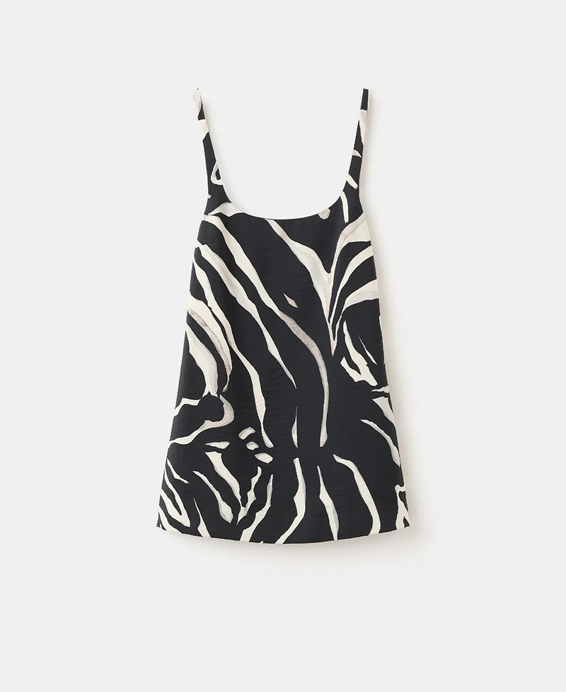 Mango Women's Short Zebra Print Dress