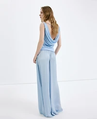 Mango Women's Open-Back Draped Top