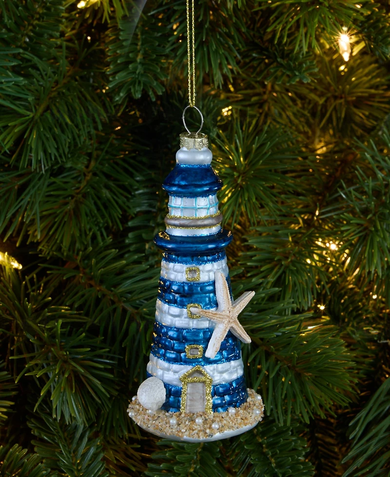 Holiday Lane Seaside Glass Shell Tree Ornament, Macy's Exclusive