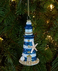 Holiday Lane Seaside Glass Shell Tree Ornament, Macy's Exclusive