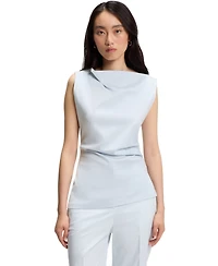 Boss by Hugo Women's Mercerized Cotton Cowl-Neck Asymmetric Top
