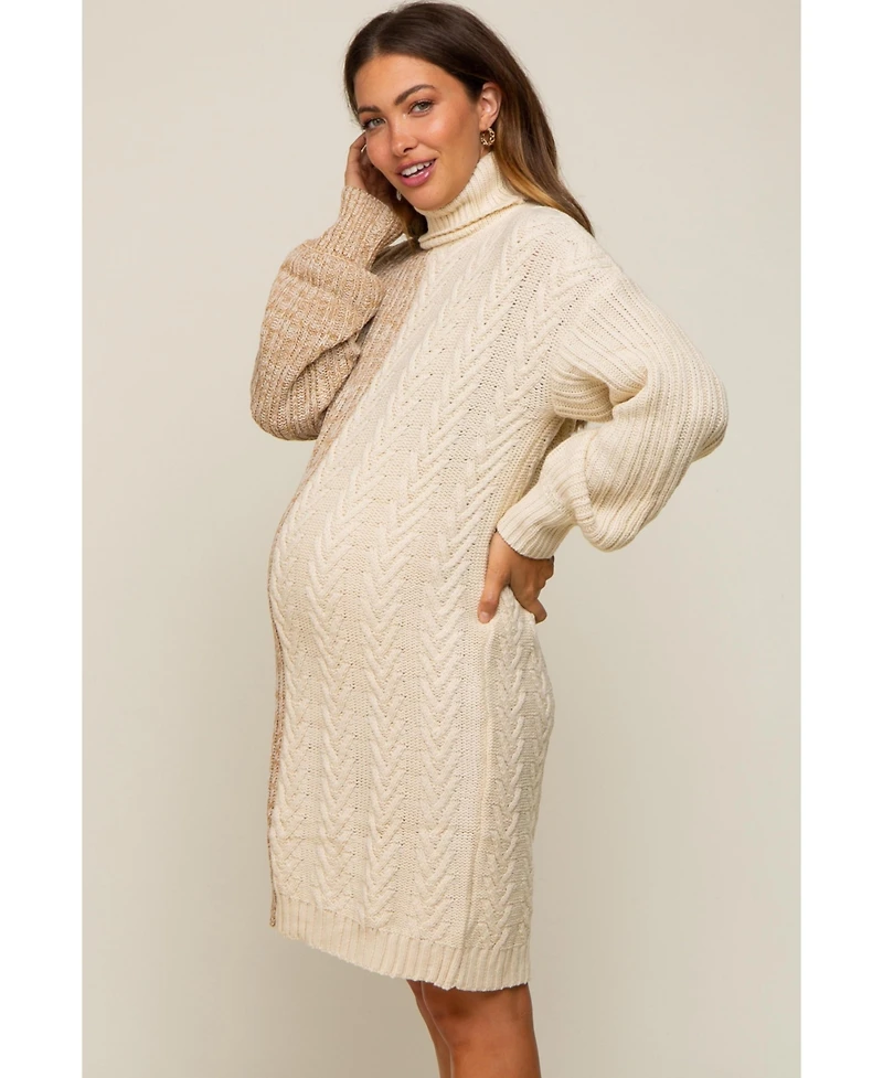 Pinkblush Maternity Turtleneck Sweater Dress