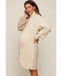 Pinkblush Maternity Turtleneck Sweater Dress