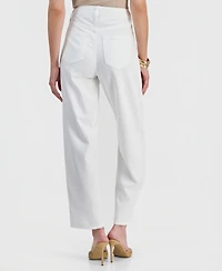 I.n.c. International Concepts Women's High-Rise Barrel-Leg Ankle Jeans, Macy's Exclusive