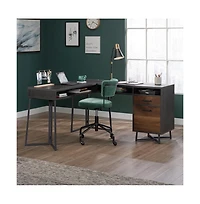 Sauder Canton Lane L Desk, Brew Oak finish