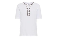 Olsen Women's Embroidered Tunic T-Shirt