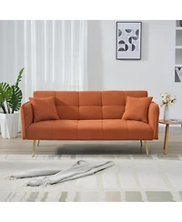 Streamdale Furniture 70'' Teddy Fleece Convertible Sofa Bed