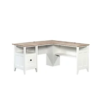 Sauder August Hill L Desk, Mystic Oak finish