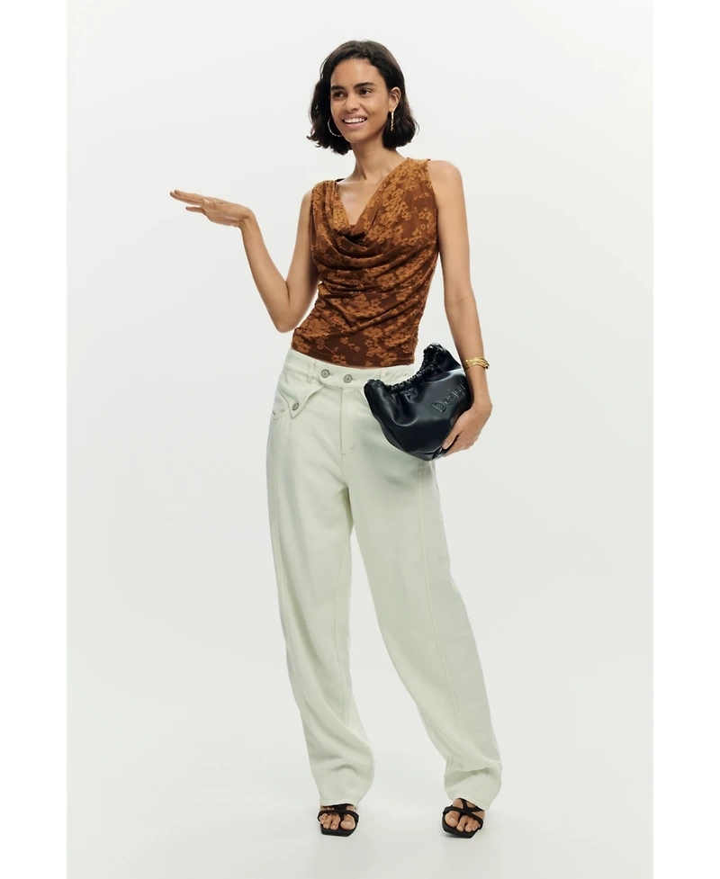 Desigual Women's Draped sleeveless t-shirt