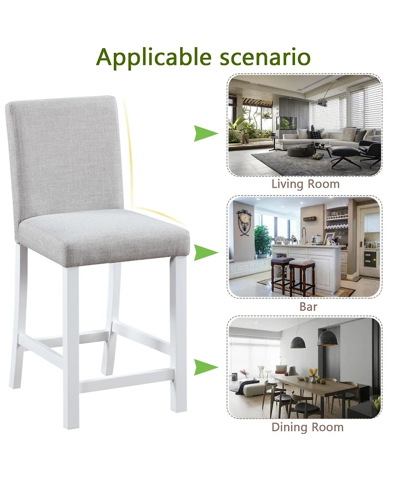 Streamdale Furniture Counter Height Chairs Set for 4, Padded Seat Counter Height Barstool