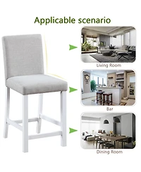 Streamdale Furniture Counter Height Chairs Set for 4, Padded Seat Counter Height Barstool