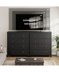 gaomon 4 Drawer Modern Dresser Tall Wooden Storage Chest Nightstand for Bedroom Nursery Hallway