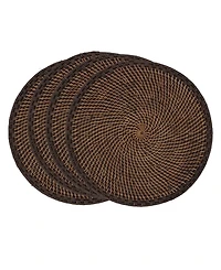 Saro Lifestyle Woven Rattan Placemats, Set of 4