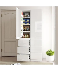 Streamdale Furniture Pantry Storage Cabinet with Doors, Shelves and Drawers