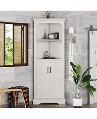 Streamdale Furniture Tall Corner Cabinet with Doors