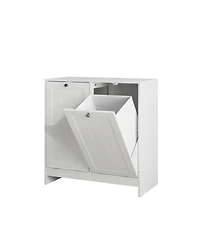 Streamdale Furniture Tilted Laundry Hamper with Removable Basket