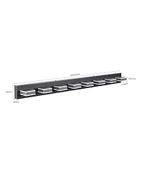 Busdays 52 Inch Modern 8 Light Led Vanity Light Sleek Bathroom Wall Fixture Iron and Acrylic Dimmable for Bathroom Mirror Lighting