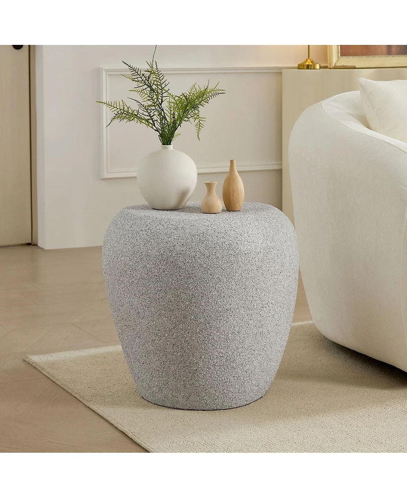 Streamdale Furniture Fiberglass Elliptical Coffee Table Set