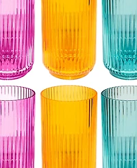Abode Homewares Mesa Acrylic Drinking Glasses, Set of 6