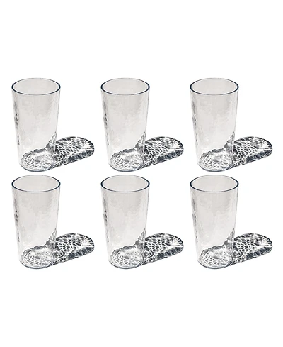 Abode Homewares Hammered Rustic Acrylic Drinking Glasses