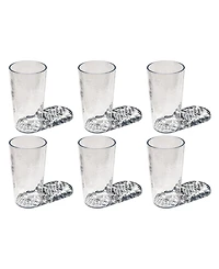 Abode Homewares Hammered Rustic Acrylic Drinking Glasses