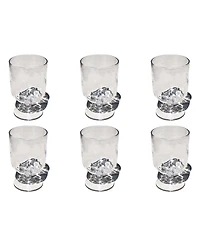 Abode Homewares Hammered Rustic Acrylic Stemless Wine Glasses, Set of 6