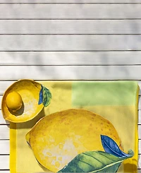 Abode Homewares Lemon Orchard 11.9" Melamine Lemon Shape Serving Platter