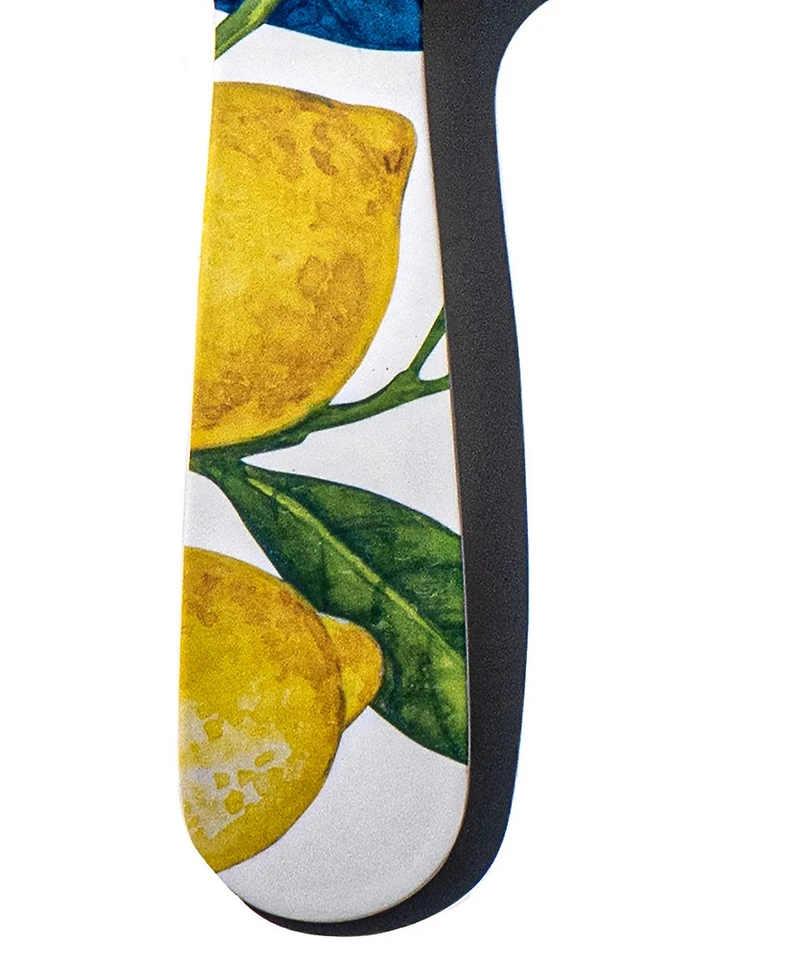 Abode Homewares Lemon Orchard Melamine Serving Utensils, Set of 2