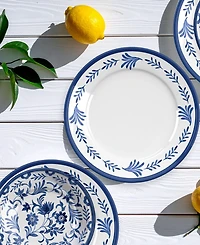 Abode Homewares Medallion Flower NewWave Melamine Dinner Plates, Set of 6