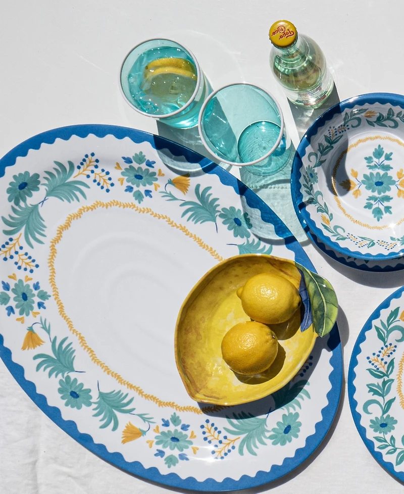 Abode Homewares Montelupo 14" Melamine Oval Serving Platter