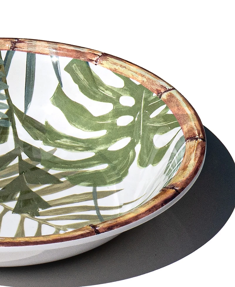 Abode Homewares Rainforest Palm NewWave Melamine Low Bowls, Set of 6