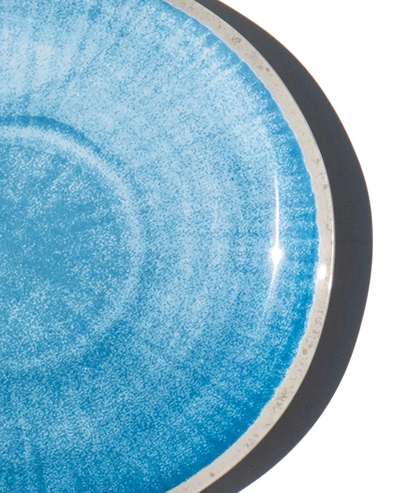 Abode Homewares Coastal Reactive NewWave Melamine Salad Plates, Set of 6