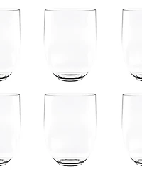 Abode Homewares Quatro Acrylic Stemless Wine Glasses, Set of 6