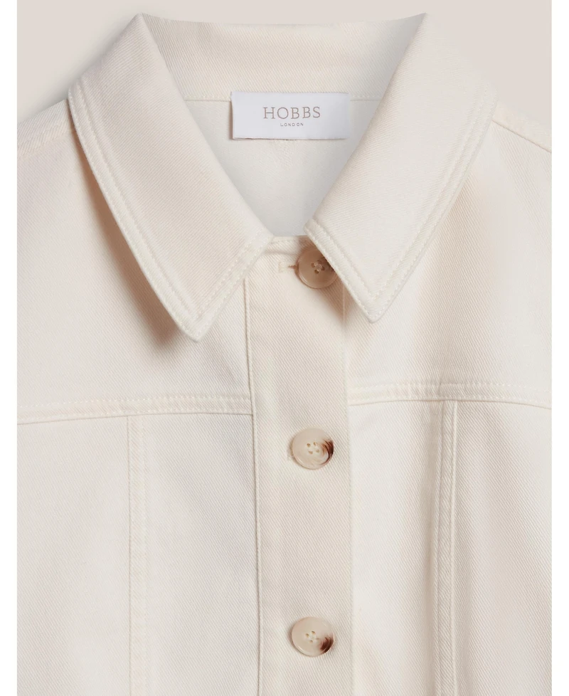 Hobbs London Women's Selborne Boxy Cropped Denim Jacket