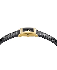 Versace Women's Mosaic Black Calf Leather Strap Watch 22x22mm