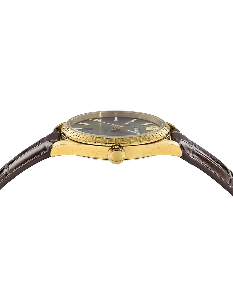 Versace Men's Millenyium Calf Leather Strap Watch 40mm