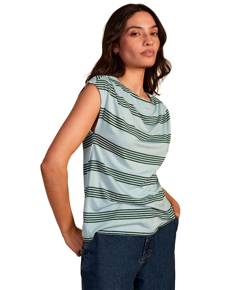 Celtic & Co. Women's Slash Neck Cap Sleeve T-Shirt