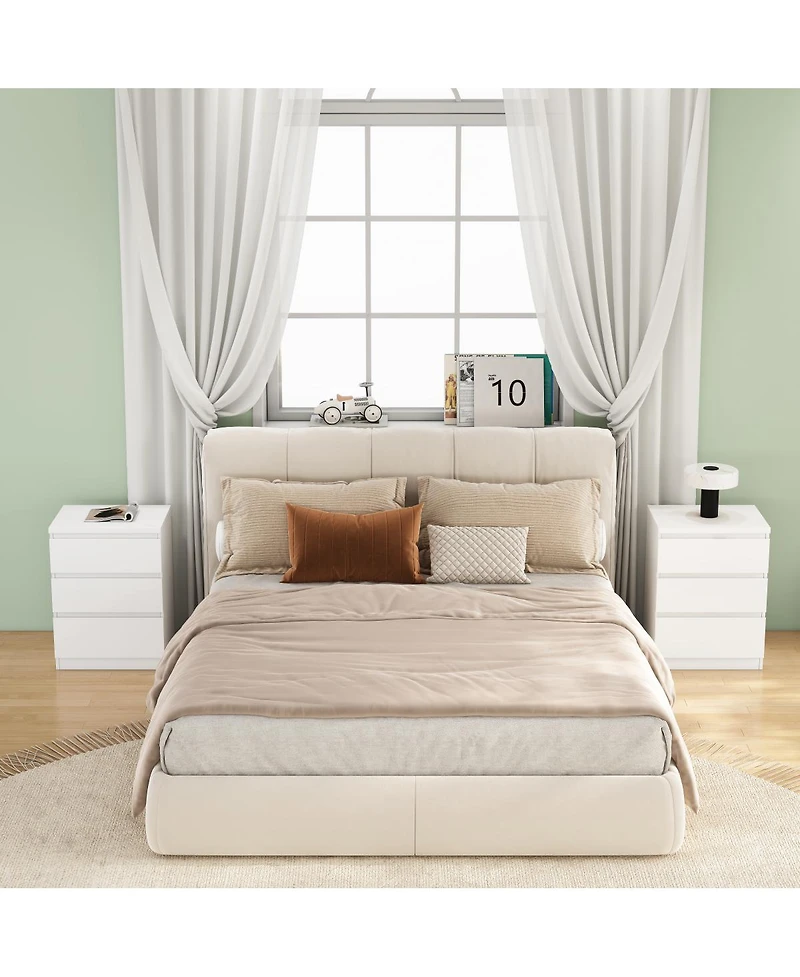 Streamdale Furniture 2 pieces 19.7 inches 3-Drawer Nightstand Set