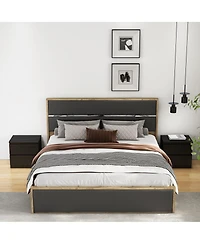 Streamdale Furniture 19.7 inches Nightstand 2 Drawers, Handle-Free Design